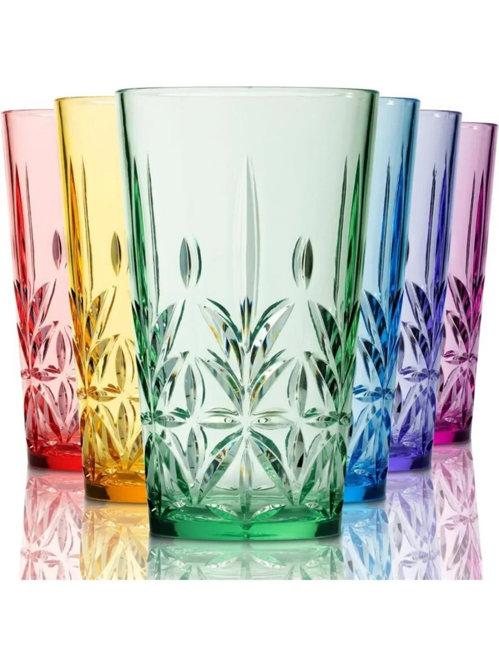 Premium Quality 18 oz Plastic Drinking Tumblers - BPA-Free, Stackable